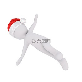 圣誕節(jié),白人男性,全身