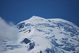 霞慕尼,山,雪