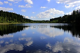 水,云,鏡像