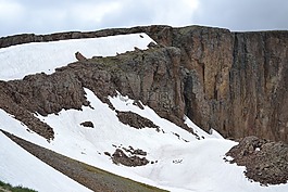 雪,山,白帽