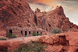 小木屋,火之谷,徒步旅行