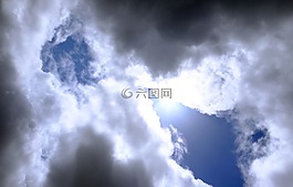 太陽,云,天空