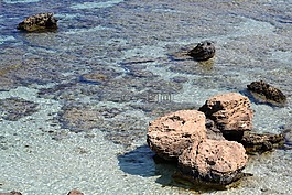 海,石頭,海灘