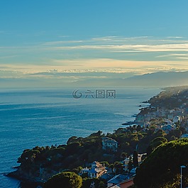 山,樹,海洋