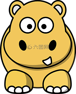 河馬,卡通,黃金