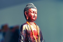 佛,雕像,冥想
