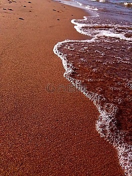 沙,海灘,海濱