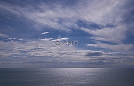 海景,云的天空,海洋