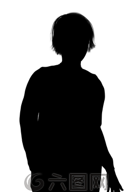 剪影,女子,女孩
