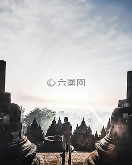 天空,人,男子