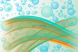 多彩,波,氣泡