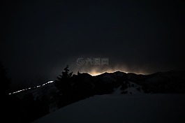 山,高原,云