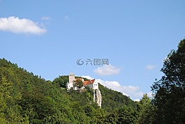 altmühltal 自然公園,城堡 prünn,埃辛