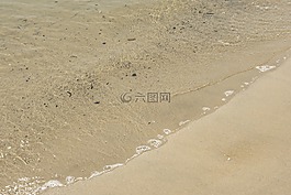 海灘,海洋,波