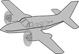 螺旋槳驅(qū)動(dòng)的飛機(jī),飛,灰色