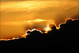 太陽(yáng),云,日落