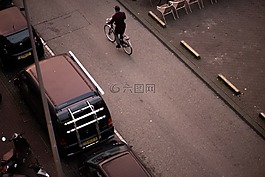 阿姆斯特丹,街,自行車運(yùn)動員