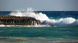 波,砸,巖質(zhì)海岸