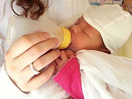 嬰兒,瓶,吸