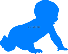 嬰兒,爬網(wǎng),側(cè)影