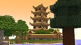 minecraft,寺,3d