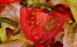 沙拉,蕃茄,蔥