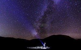 星系,天空,夜