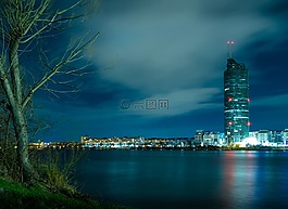 城市,水域,城市景觀
