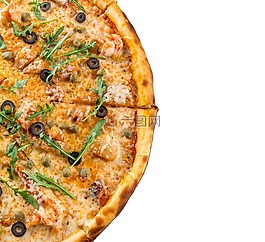 比薩,孤立,食品