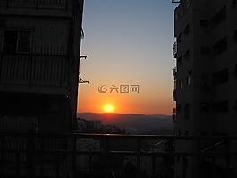 日落,安靜,息