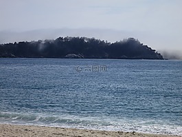 海洋,海灘,加利福尼亞州
