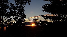 夕陽形象,黃昏,充滿活力