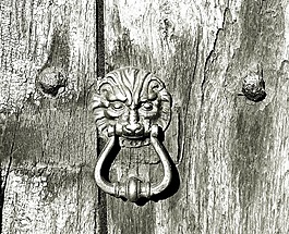 木质门,旧木门,doorknocker