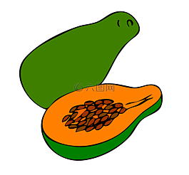 木瓜,水果,開放