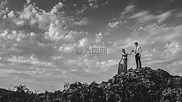 黑ang白,夫妇,爱