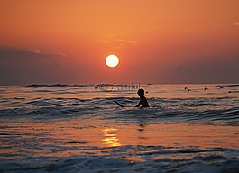 自然,日落,太陽