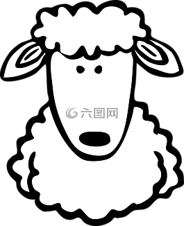 羊,肖像,卡通