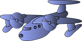 飛機(jī),螺旋槳驅(qū)動(dòng),藍(lán)色