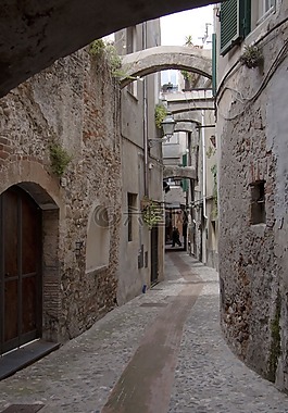 albenga,胡同,老