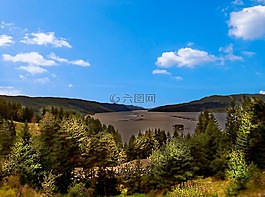 景觀,地平線,自然