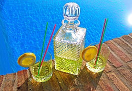喝,雞尾酒,夏季