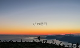 山,草,自然