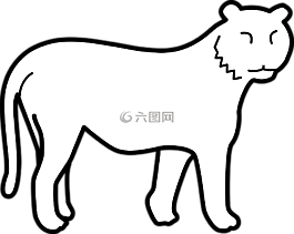 虎,空白,無條紋