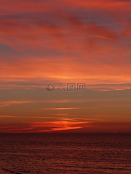 日落,云,天空