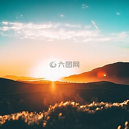 山,高原,天空