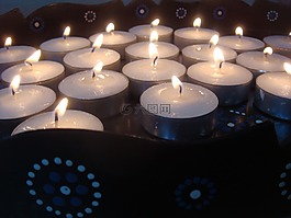蜡烛,托盘,光