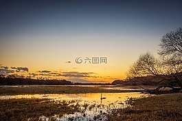 易北河,高水,晚上