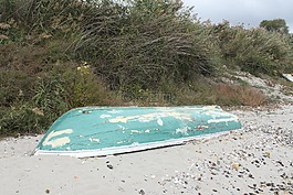 船,海灘,海洋