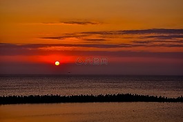 海,海洋,太陽