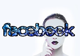 面對,女子,facebook